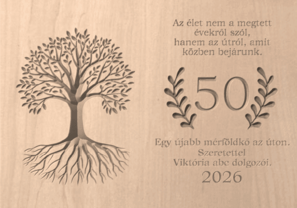 Eletfa-50 Születésnapi emléktábla
